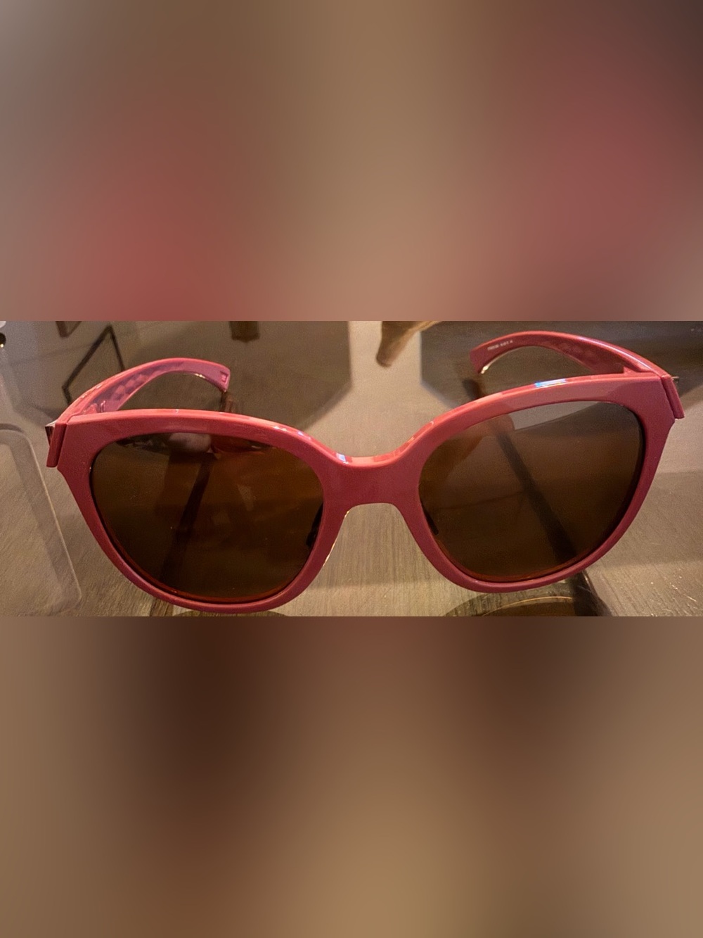 Oakley Pink Frame Sunglasses with Brown Lenses Used